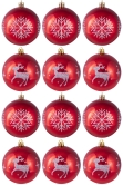 Hand Painted Shatterproof Bauble Design 9 (9-12 Pack)