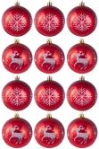 Hand Painted Shatterproof Bauble Design 9 (9-12 Pack)