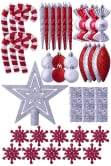 The 288pc Red & Silver Full Heavy Coverage Bauble Set (9ft trees)