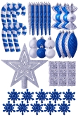 The 212pc Blue & Silver Full Heavy Coverage Bauble Set (8ft trees)