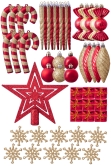 The 196pc Red & Gold Full Heavy Coverage Bauble Set (7ft trees)