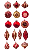 The 196pc Red & Gold Full Heavy Coverage Bauble Set (7ft trees)