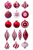 The 196pc Red & White Full Heavy Coverage Bauble Set (7ft trees)