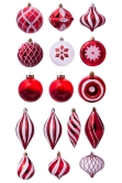 The 196pc Red & White Full Heavy Coverage Bauble Set (7ft trees)