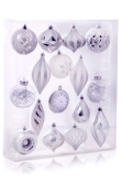 The White & Silver Bauble 16pc Feature Set