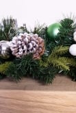 180cm Decorated Mixed Pine Garland with Baubles Berries & Bows
