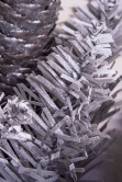 180cm Decorated Silver Mixed Pine Garland with White Poinsettia
