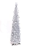 The 7ft Slim Silver Tinsel Pop Up Christmas Tree