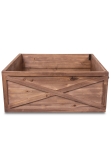 Natural Brown Wooden Christmas Tree Skirt (Fits 7ft-9ft Trees)
