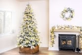 The Pre-Lit Snowy Alpine Tree Warm White (4ft to 12ft)