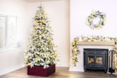 The 8ft Pre-Lit Snowy Alpine Tree Warm White