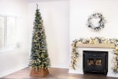 The Pre-lit Snowy Pencil Tree (6ft-7ft)