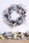 The Pre-lit 60cm Snowy Alpine Wreath