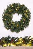 The Pre-lit Vivace Pine Wreath (50cm-60cm)