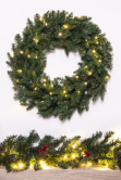 The Pre-lit Vivace Pine Wreath (50cm-60cm)