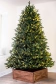 Wooden Christmas Tree Skirt in 3 Colours (For 6ft-8ft Trees - Square Fit) 