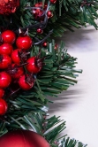 50cm Decorated Mixed Pine Wreath with Red & Gold Baubles