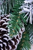 50cm Flocked Decorated Mixed Pine Wreath with Pine Cones