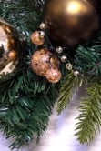 50cm Decorated Mixed Pine Wreath with Bronze & Copper Baubles
