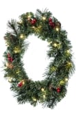 The Pre-lit 60cm Majestic Dew Pine Wreath