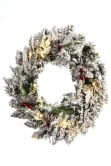 The Pre-lit 45cm Snowy Alpine Wreath