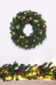 The 50cm Pre-lit Vivente Fir Wreath