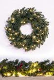 The Pre-lit Vivace Pine Wreath (50cm-60cm)