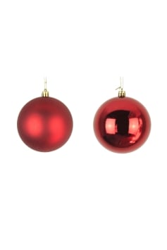 10cm Red Bauble Set Shiny/Matt (60 pc)