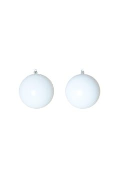 10cm White Bauble Set Shiny/Matt (60 pc)