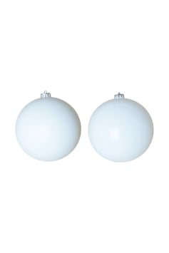 15cm White Bauble Set Shiny/Matt (40 pc)