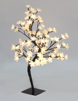 45cm Frosted White flower LED Blossom Tree 