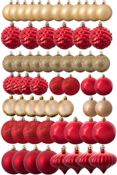 The Red & Gold Bauble 60pc Base Set