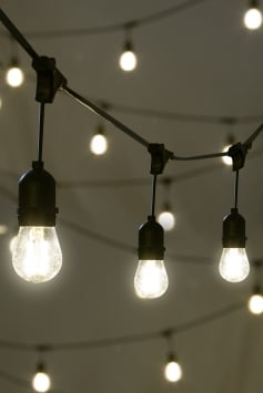 Large Bulb Connectable Outdoor Festoon Lights (Warm White)