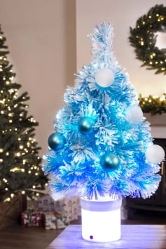 The 60cm Baby Blue LED Fibre Optic Tree