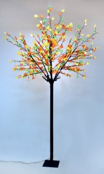 The 2.5m/8.2ft Multicolour Maple Leaf LED Blossom Tree
