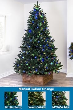 The 8ft Ultra Devonshire Fir Pre-lit with Warm White/Multicoloured Colour change LEDs