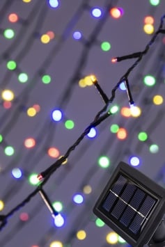 100 LED Solar Powered String Lights - Multicolour