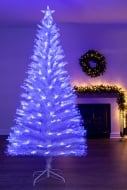 The 7ft White Blue Ripple Effect Fibre Optic Tree