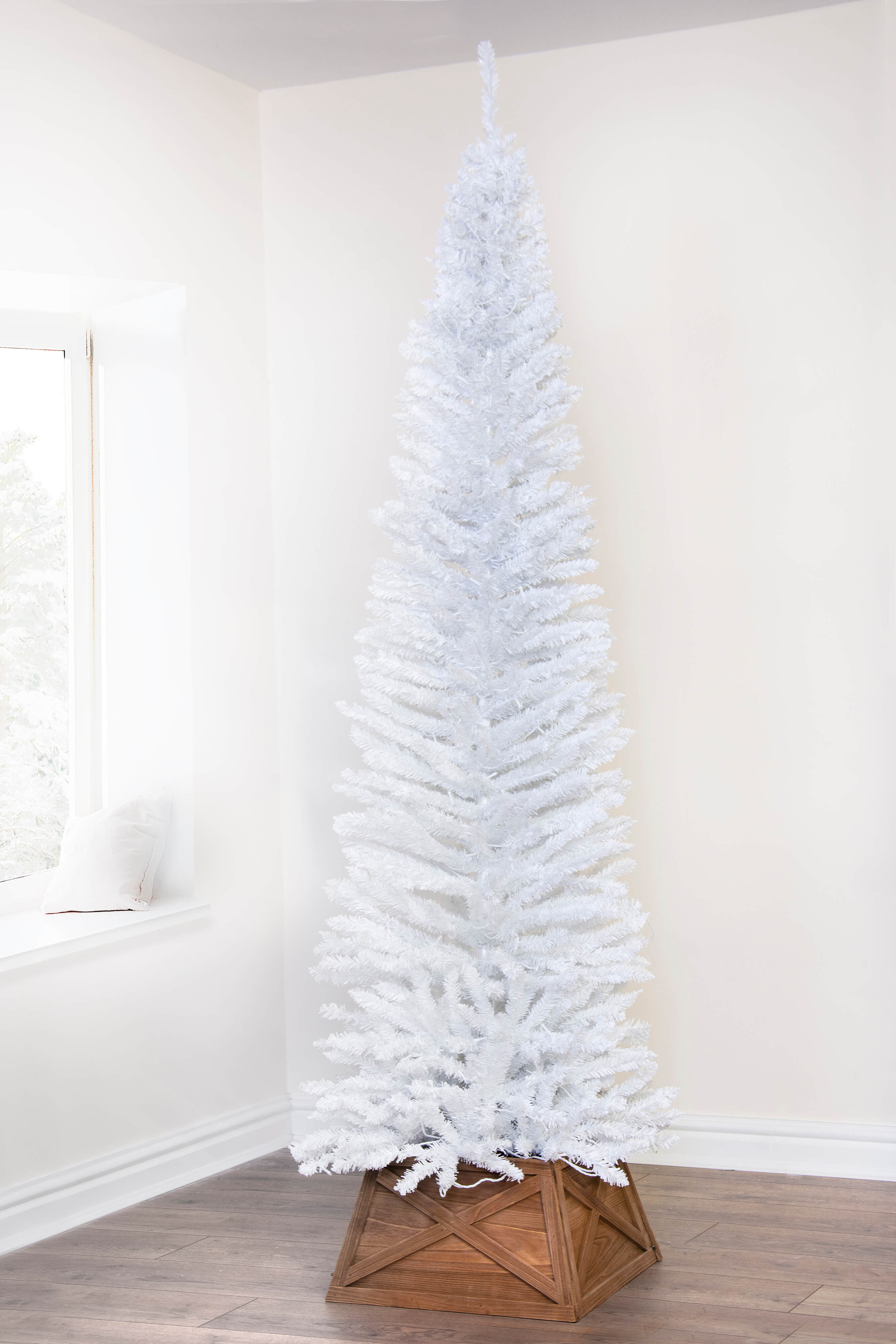 The 7ft White Italian Pencilimo Tree Christmas Tree World