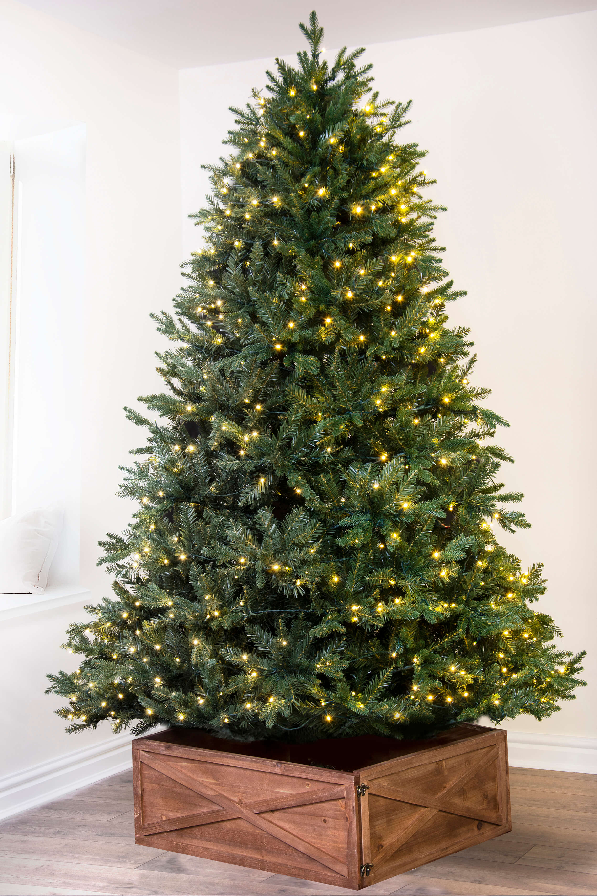 8ft pre lit christmas cheap tree