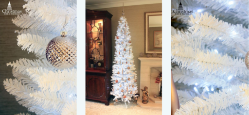 White pencil Christmas tree